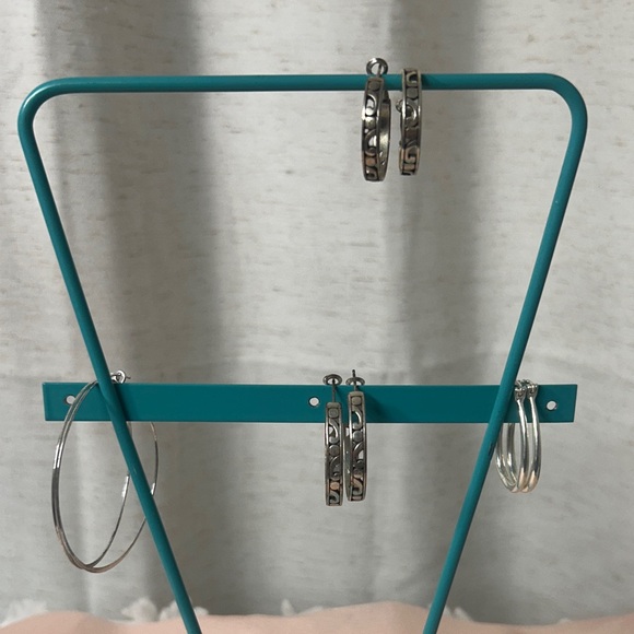 Jewelry - Silver Hoop Earrings Set